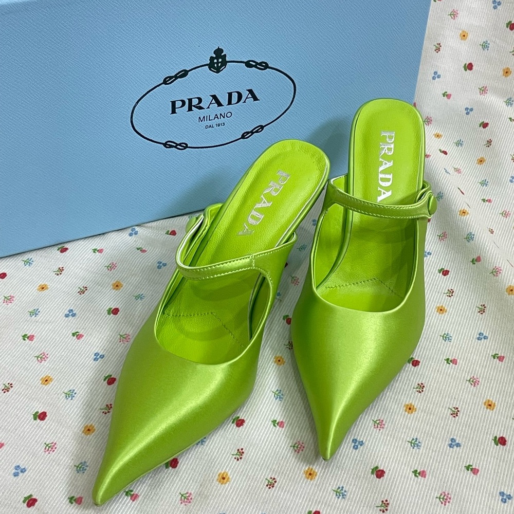 Prada Women Green Heel